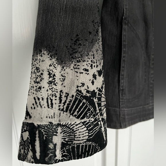 Escada Sport dark denim burnout blazer - Picture 4 of 12